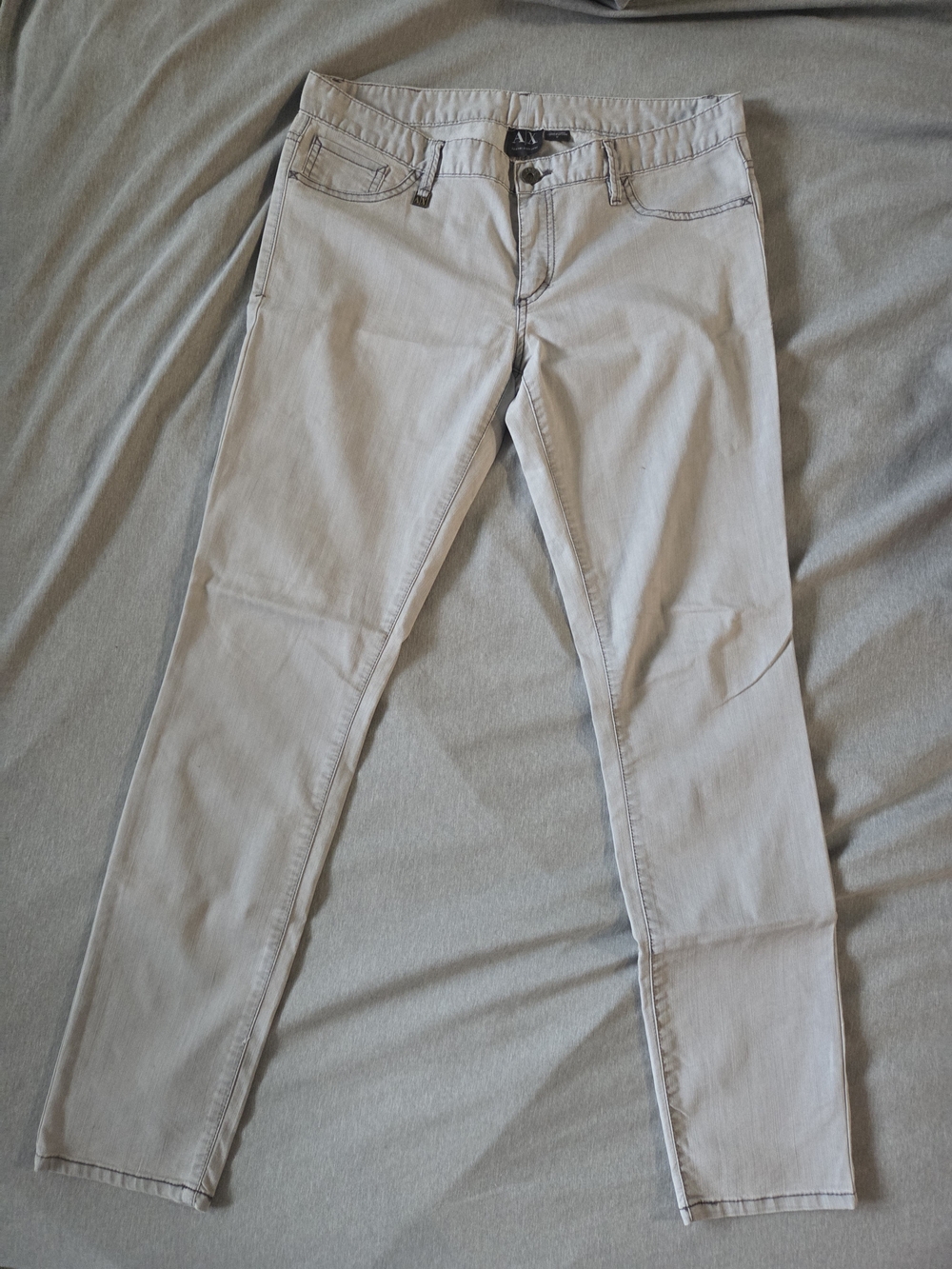 Armani Exchange Light Gray Skinny Jeans for Women